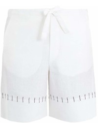 Hecho Drawstring Waist Linen Shorts
