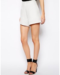 Asos High Waisted Shorts In Texture