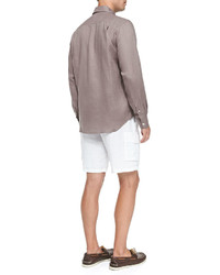 Vilebrequin Linen Long Sleeve Shirt Linen Bermuda Shorts
