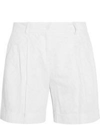 Michael Kors Michl Kors Sold Out Pleated Cotton Blend Shorts