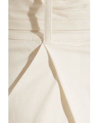 La Perla Op Art Belted Stretch Cady Shorts Ivory