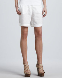 Eileen Fisher Organic Linen City Shorts White