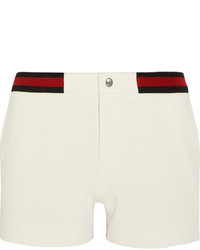 Gucci Stripe Trimmed Twill Shorts Off White