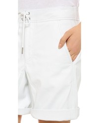 Alexander Wang T By Lightweight Leather Board Shorts