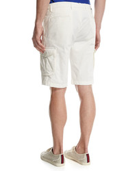 Kiton Twill Cargo Shorts White