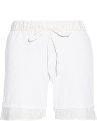 Clu Twill Trimmed Cotton Blend Shorts White