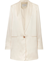 La Collection Amandine Oversized Silk Satin Blazer