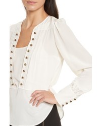 Tracy Reese Button Front Silk Blouse