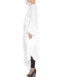 Givenchy Draped Asymmetric Top In White Silk Crepe De Chine