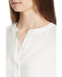 Theory Isalva Classic Georgette Silk Blouse