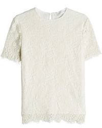 Victoria Beckham Laced Silk And Wool Blend Top