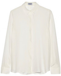 Frame Denim Le Classic Washed Silk Charmeuse Shirt