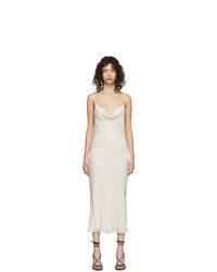 Kiki de Montparnasse Off White Silk Simple Slip Dress