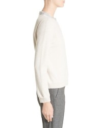 Fabiana Filippi Platinum Wool Silk Cashmere Cardigan