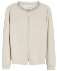 Fabiana Filippi Platinum Wool Silk Cashmere Cardigan