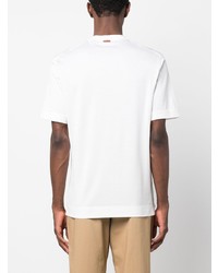 Zegna Short Sleeve Cotton Silk T Shirt