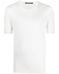 Tagliatore Short Sleeve Fitted Silk T Shirt