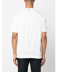 Zegna Short Sleeve Silk Cotton T Shirt
