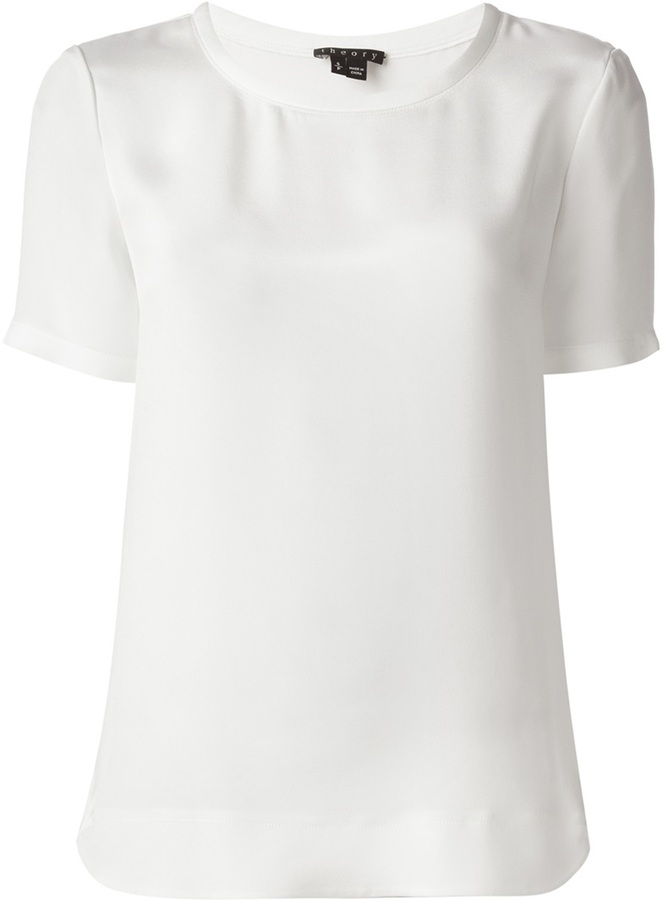 pels markedsføring karakter Theory Silk T Shirt, $399 | farfetch.com | Lookastic