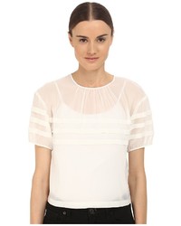 RED Valentino Crop Blouse With Stripe Detail