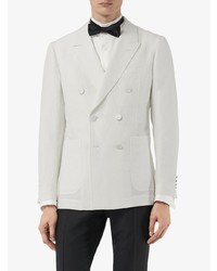 Burberry Linen Silk Double Breasted Tailored Jacket