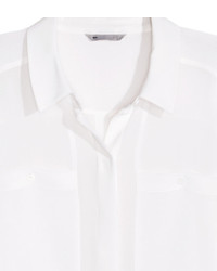 H&M Silk Blouse White Ladies