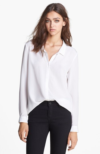 The Kooples Button Front Silk Shirt, $230 | Nordstrom | Lookastic.com