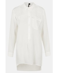 TOPSHOP Boutique Silk Workwear Shirt White 4