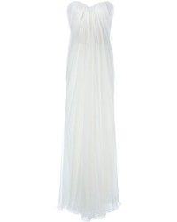 Alexander McQueen Draped Bustier Evening Dress