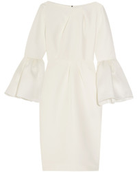 Roksanda Margot Cotton And Silk Blend Dress Ivory