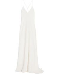 Calvin Klein Collection Alessia Silk Crepe De Chine Gown Ivory