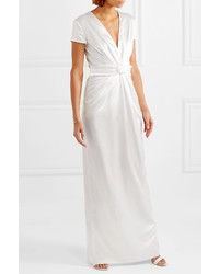 Emilia Wickstead Beatrice Ed Ruched Silk Satin Gown