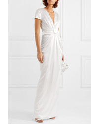 Emilia Wickstead Beatrice Ed Ruched Silk Satin Gown