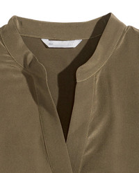 H&M Long Sleeved Silk Blouse