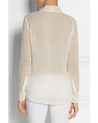 Equipment Penelope Pussy Bow Silk Georgette Blouse