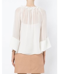 Nk Ruched Silk Blouse