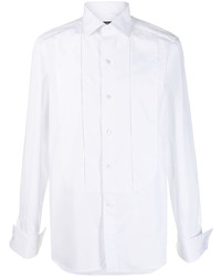 Zegna Buttoned Cotton Silk Blend Shirt