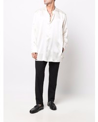 Dolce & Gabbana Long Sleeve Silk Longline Shirt