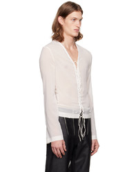 Dion Lee Off White Lace Up Shirt