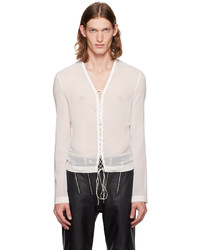 Dion Lee Off White Lace Up Shirt