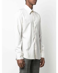 Alexander McQueen Pointed Collar Satin Shirt