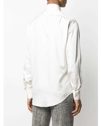 Alexander McQueen Pointed Collar Silk Shirt