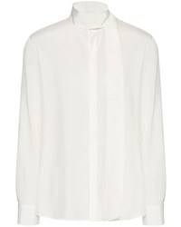 Valentino Scarf Detail Silk Shirt