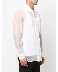Rick Owens Sheer Long Sleeve Silk Shirt