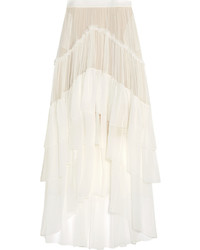 White Silk Maxi Skirt