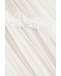 Chloé Ruffled Tiered Silk Mousseline Maxi Skirt Ivory