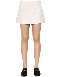 White Silk Mini Skirt
