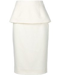 White Silk Pencil Skirt