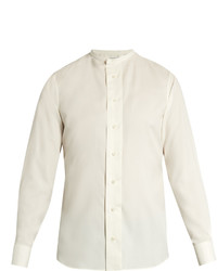 Alexander McQueen Collarless Silk Shirt