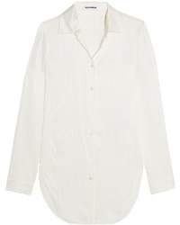 Jil Sander Silk Satin Shirt Off White